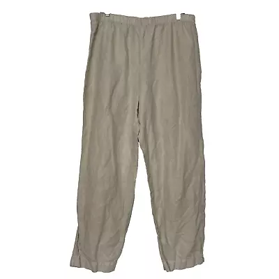 Hot Cotton Marc Ware  Pants  XL Pull On Elastic Waist Cropped Tan Lagenlook • $18.99