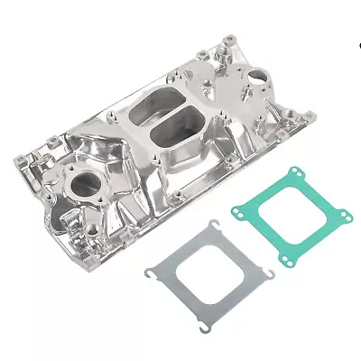 Dual Plane Polished Aluminum Intake Manifold For SBC Chevy Vortec 350 Heads 96- • $160.99