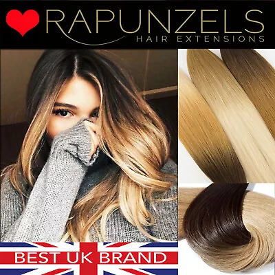 £31.99 • Buy 20  Dip Dye Ombre Clip In Hair Extensions DIY Weave Remy Human Hair Extensions