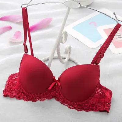 2020 Young Girls Push Up Bra Underwire Lace Comfortable Underwear 28-38 AAA A BC • £6.94