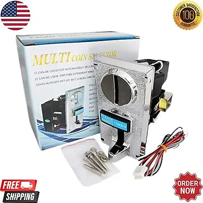 BLEE 6 Type Coins CPU Multi Coins Acceptor Selector Programmable For Arcade Vide • $28.99