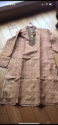 Kurta Pyjama Indian Suit Mens/boys  Bollywood Sherwani L/42 • £35