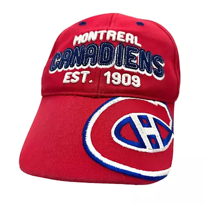 Montreal Canadiens Hat Cap Strap Back Boys Red Habs Logo NHL Hockey Kids Youth • $7.28