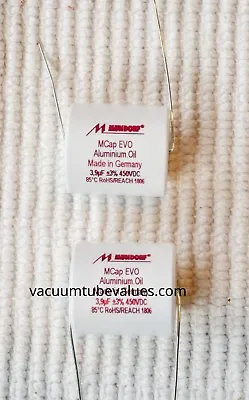 PAIR - TWO - Mundorf MCap EVO Aluminum Oil Capacitor Cap 3.9uf 3.9 Uf 450VDC • $31.95