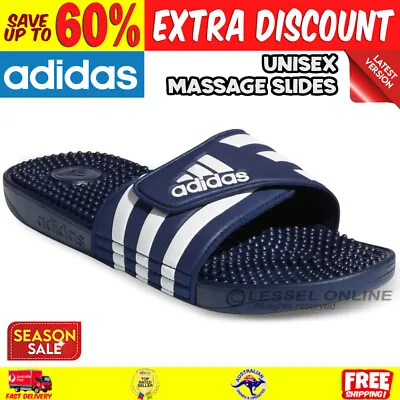 $77.44 • Buy Adidas Unisex Gentle Massage Comfortable Slides Waterproof Sporty Sandals Blue