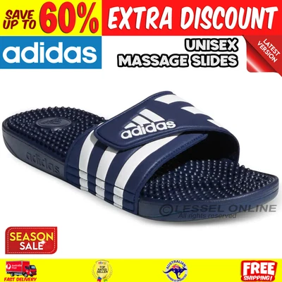 Adidas Unisex Gentle Massage Comfortable Slides Waterproof Sporty Sandals Blue • $77.44