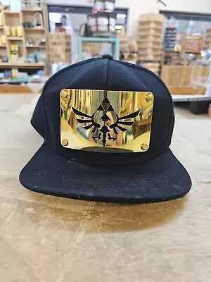 The Legend Of Zelda Snapback Skyward Sword Black Cap Hat W Gold Plate • $18.99