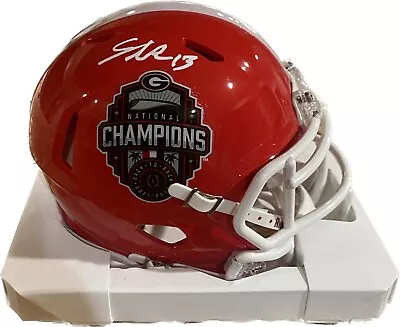 Stetson Bennett Signed Georgia Bulldogs Mini Helmet Beckett Witness  • $349.99