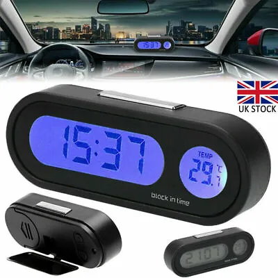 £4.55 • Buy Car Electronic Clock Luminous Thermometer LED Digital Display Dashboard Clock P