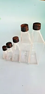 FIVE Lab Glass Tissue  Cell Culture Flask Sealing Cap Sample Bottle New • $28