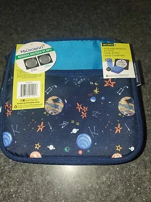 New Arctic Zone Leak Proof Insulated Lunch Bag Blue Space Planets Microban 4 Pc • $16.50