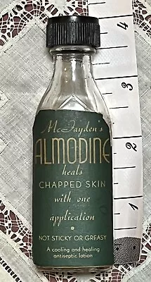 Vintage Erie Pa. McFayden’s Almondine 4” Clear Medicine Bottle Paper Labels • $12.95