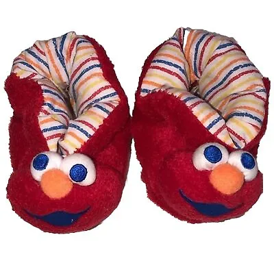 Sesame Street Elmo Plush Child Baby Bootie Slippers Size M Sesame Beginnings Red • $12.95