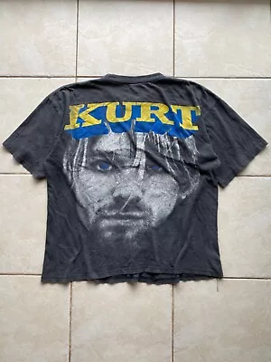 Vintage Kurt Cobain Nirvana Memorial Tee Shirt Bootleg XL Smashing Pumpkins • $225