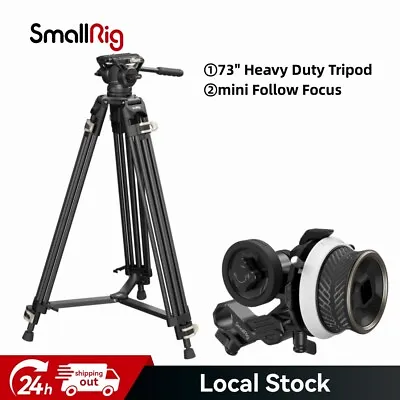 SmallRig 73  Video Tripod Heavy-Duty Tripod + Mini Follow Focus 3010C • £191.61