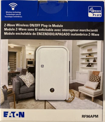 $19.99 • Buy Eaton Z-wave Wireless On/OFF Plug In Module-RF96APM-NEW IN BOX