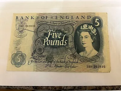 Old Five £5 Pound Note Excellent Condition • £10