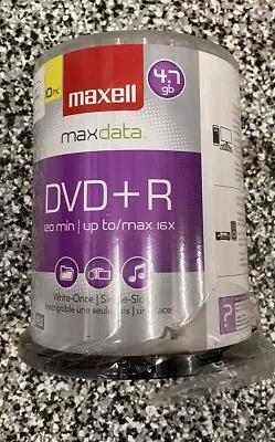 Maxell DVD+R 100 Pack New 4.7 GB High Speed Single Side Recordable • $12