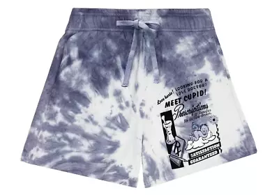 Boys Lie Women's Love Hurts Purple Tie Dye Fleece High Rise Sweat Shorts Small • $34.99