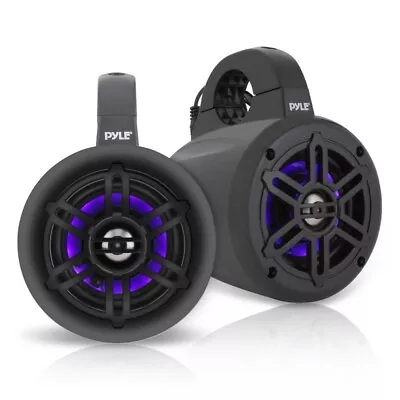 Pyle Waterproof Rated Marine Tower Speakers 4’' -inch 300 Watt (Pair) • $67.99