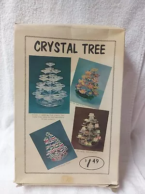 $65 • Buy Vintage Christmas Crystal Tree By Union Candy Hors D' Oeuvres Centerpiece Party