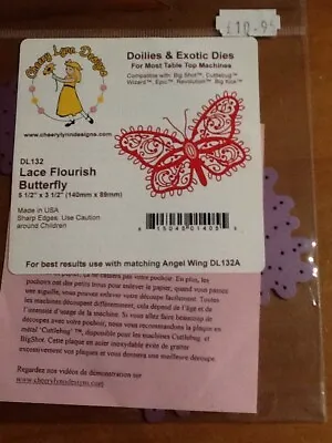 Cheery Lynn  Lace Flourish Butterfly.  DL132 • £7.50