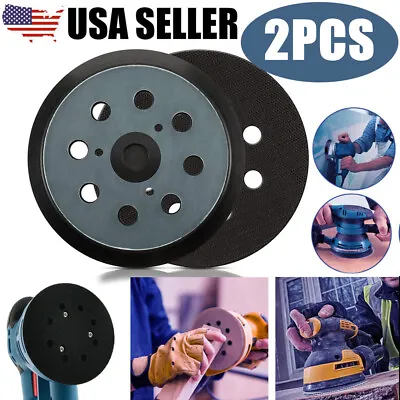 2pcs5 Inch 8 Hole Loop Orbital Sander Replacement Pad Hook For Makita For Dewalt • $12.99