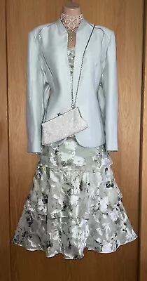 Jacques Vert Dress Jacket Uk 16 18 John Lewis Bag Outfit Mother Of The Bride • £120