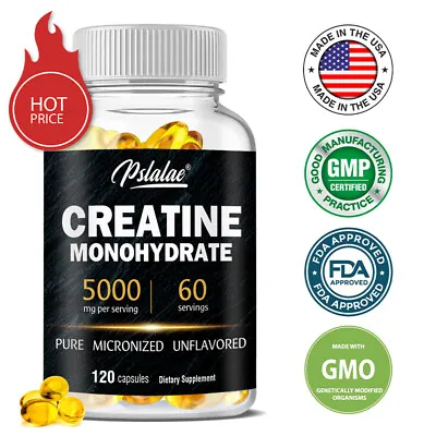 Creatine Monohydrate 5000mg- Energy&EnduranceMuscle HealthTestosterone Booster • $14.15