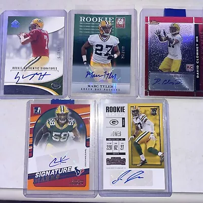 Green Bay Packers Auto Lot (5 Cards) (2 Numbered) (1 Rookie) • $17.99