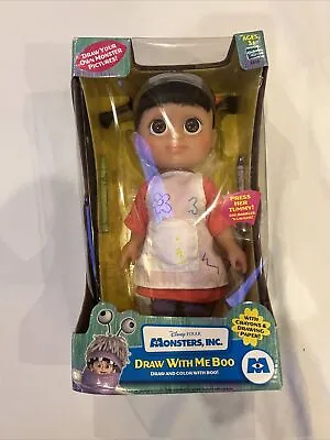 Rare 2002 DISNEY MONSTERS INC. DRAW WITH ME TALKING BOO DOLL NIB • $75.99