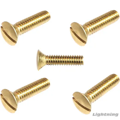 Solid Brass Commercial Slotted Oval Head Machine Screws 1/4-20 X 1-1/2  Qty 1000 • $563.19