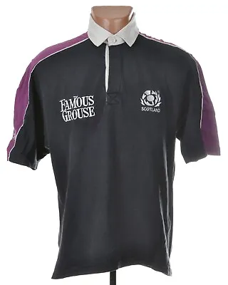 Scotland Rugby Union Shirt Jersey Cotton Oxford Famous Grouse Size M • £161.99