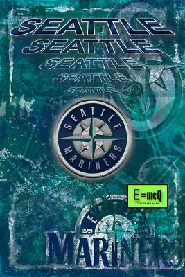 SEATTLE MARINERS Poster Seattle Mariners MLB Baseball Print Free Shipping Us • $59.99