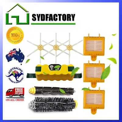 Battery + 3 Filters + 3 Side Brushes For IRobot Roomba 700 Series 760 770 780 • $46.69