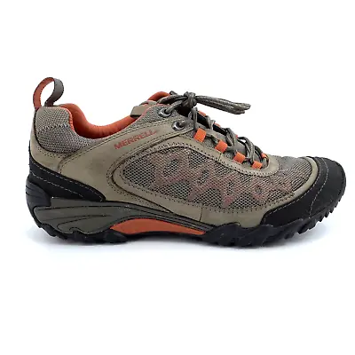 Womens 8.5 Merrell Chameleon Arc 2 Hiking Shoes Air Brindle Brown Orange Lace Up • $24.99