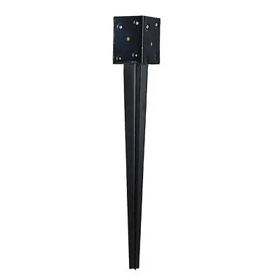 Mailbox Post Anchor 24 In. Bulk Galvanized Steel 4X4 Wooden Mailbox Parts Black • $41.13