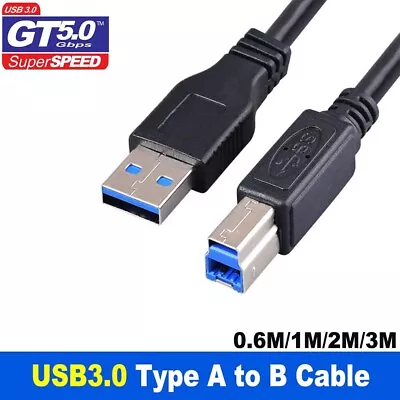 $6.95 • Buy USB 3.0 Type A Male To B Printer Cable For HP Canon Dell Brother Epson Xerox AU