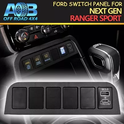 AOB 6 Gang Switch Panel Holder Switch Fascia For FORD Next Gen RANGER SPORT • $122