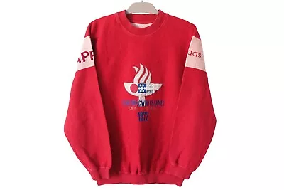 Vintage ADIDAS Sapporo 1972 Olympic Games Japan Fleece Sweatshirt Crewneck 90s • $180