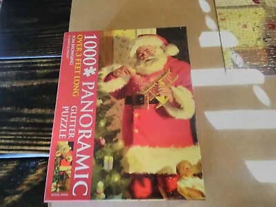 A Magical Night 3 Ft Panoramic Christmas Glitter Puzzle Tom Browning 1000 Piece • $6