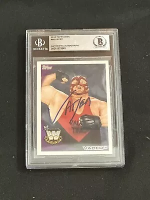 Big Van Vader Autographed 2010 Topps WWE Trading Card WCW ECW NJPW WWF BECKETT • $199.99