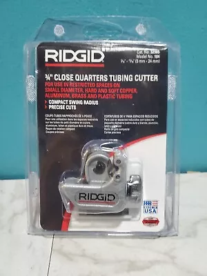 RIDGID (32985) Mod 104 - 3/4  Close Quarters Tubing Cutter (3/16 -15/16 )..NEW!! • $13.88
