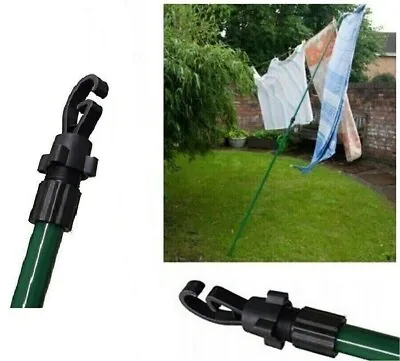 Extendable Prop Washing Support Clothes Line Pole Metal Telescopic Pole Rod 2.1M • £6.99