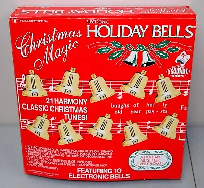 Nice! Works! TRENDMASTER Christmas Magic  ELECTRONIC HOLIDAY GOLD BELLS  Musical • $29.99