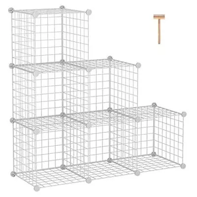 6Cube Wire Storage Organizer  Modular Shelves Units Ideal For Home Office • $43.48