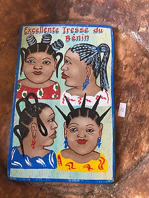 African Hairdresser Barber Advert Wooden Sign Art Collectable • £45