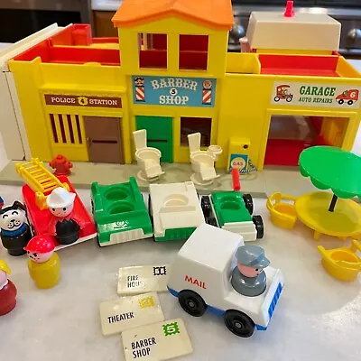 Vintage Fisher Price Play Family Village #997 With Little People And Accessories • $129