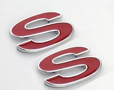 Pair Set 96-02 SS Fender Emblems 3D Badge For  SLP  12369965R Chrome Red • $11.89