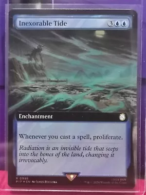 MTG Inexorable Tide - Universes Beyond: Fallout [Surge Foil] [Extended] NM- • £0.99